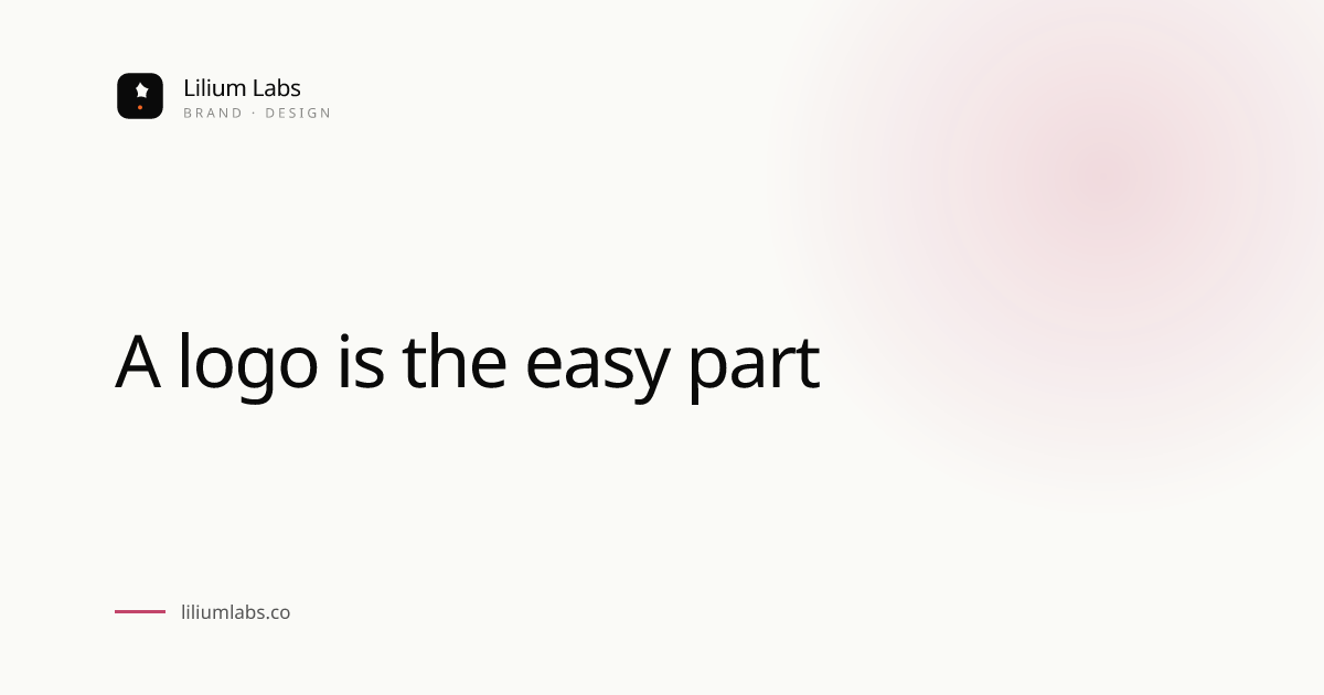 A logo is the easy part